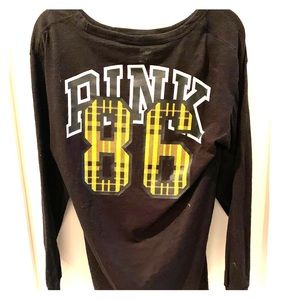 victoria secret pink lace up top sz s